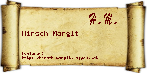 Hirsch Margit névjegykártya